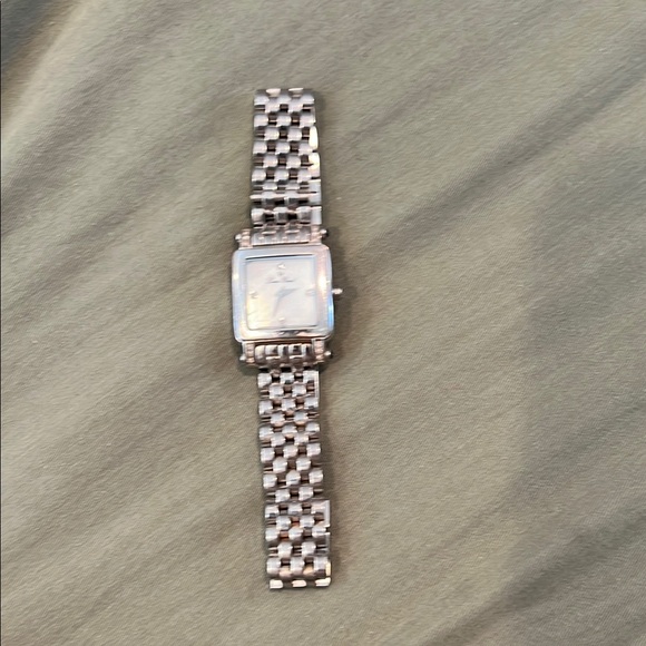 Lucien Piccard Silver Square Face Watch - Picture 1 of 8